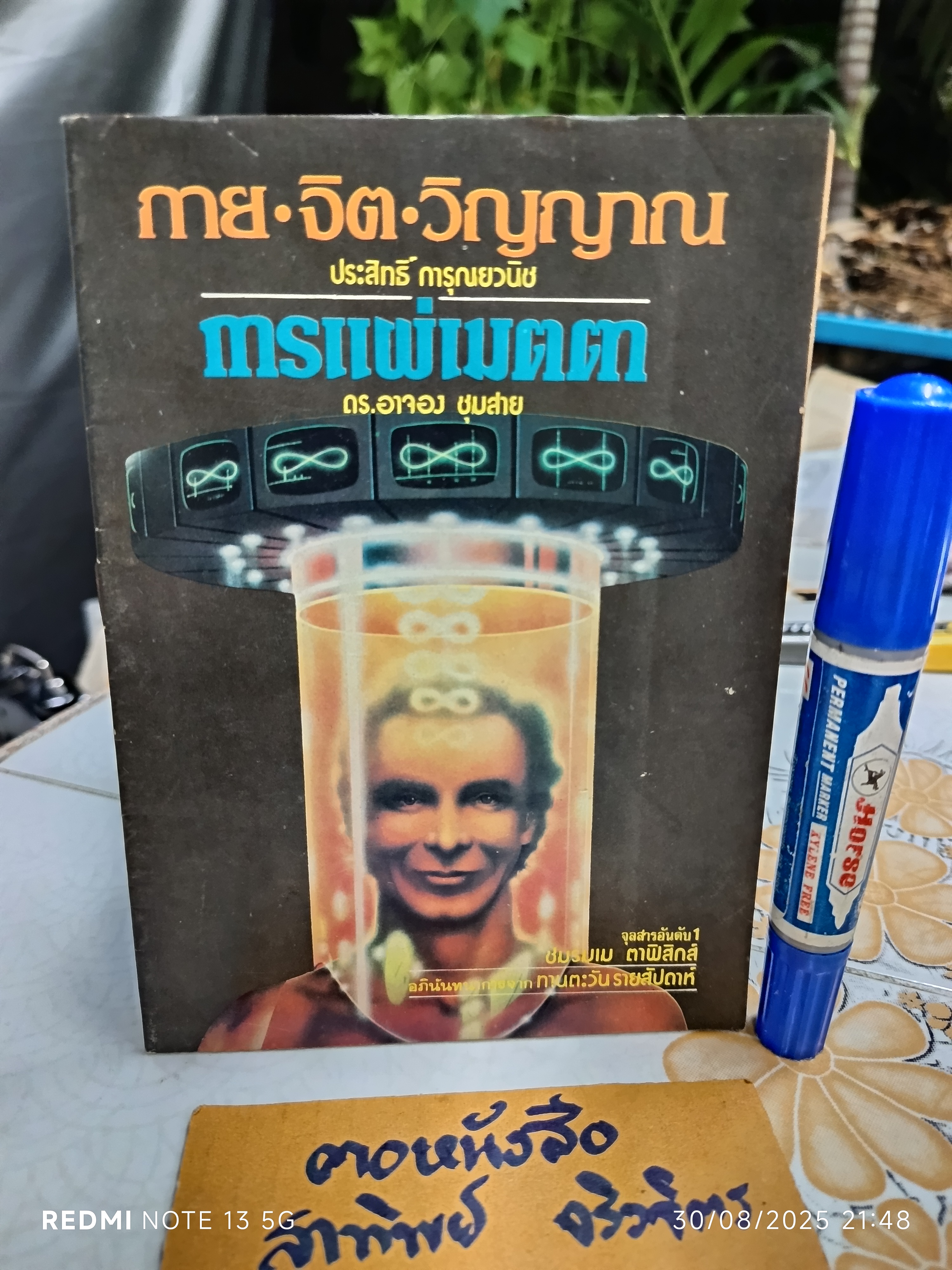 จุลสารอันดับ 1 ชมรมเมตาฟิสิกส์ Metaphysics พิมพ์ปีพ.ศ 2525 - กาย-จิต- วิญญาณ โดย ประสิทธิ์ การุณยวนิช