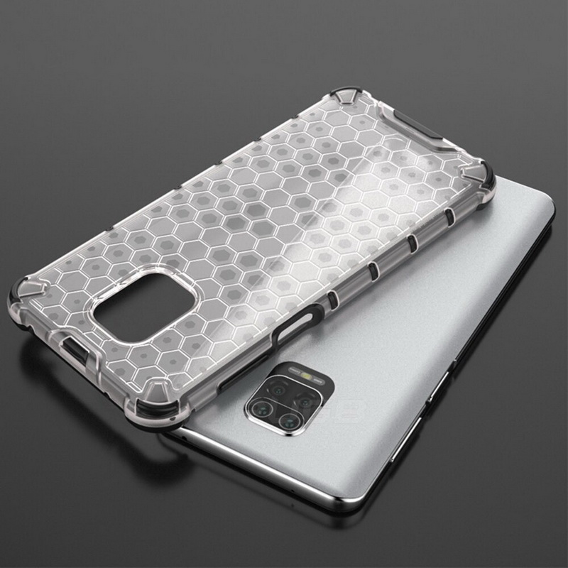 Case Redmi Note 9 Pro/Redmi Note 9S #เคสฝาหลังกันกระแทก Honeycomb Shock Absorber TPU + PC + Silicone Hybrid