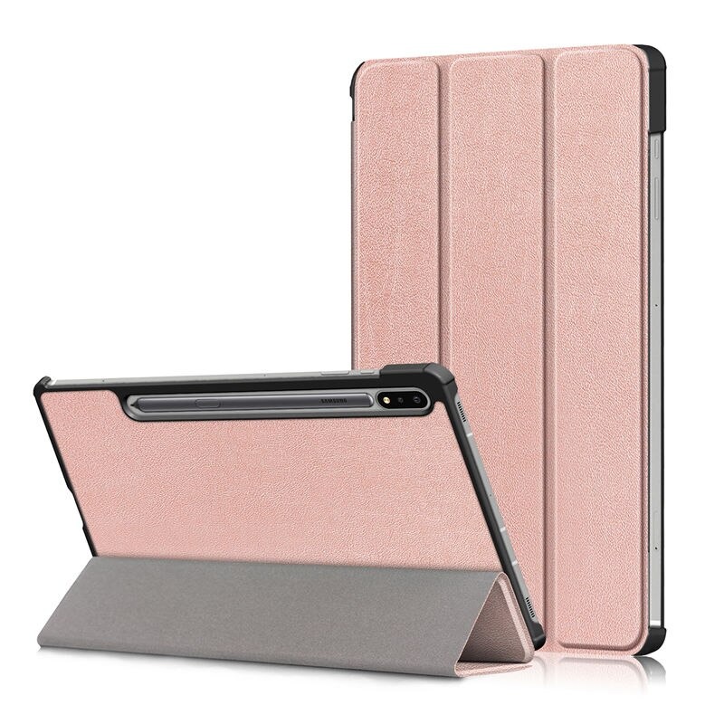 เคส Samsung Galaxy Tab S7 FE 12.4"(T730,T736) #เคสฝาพับหนัง PU แบบ 3 พับ Tri-fold Stand Leather Smart Tablet