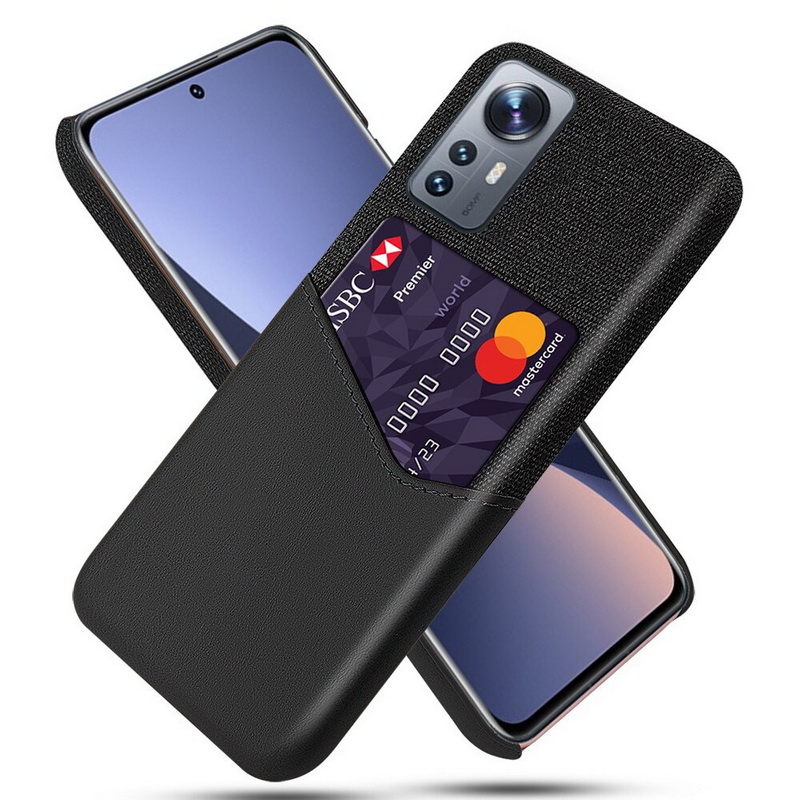 เคส Xiaomi 12 Pro #เคสฝาหลัง Hybrid Protective มีช่องเสียบการ์ด Card Slot PC + PU Leather + Cloth
