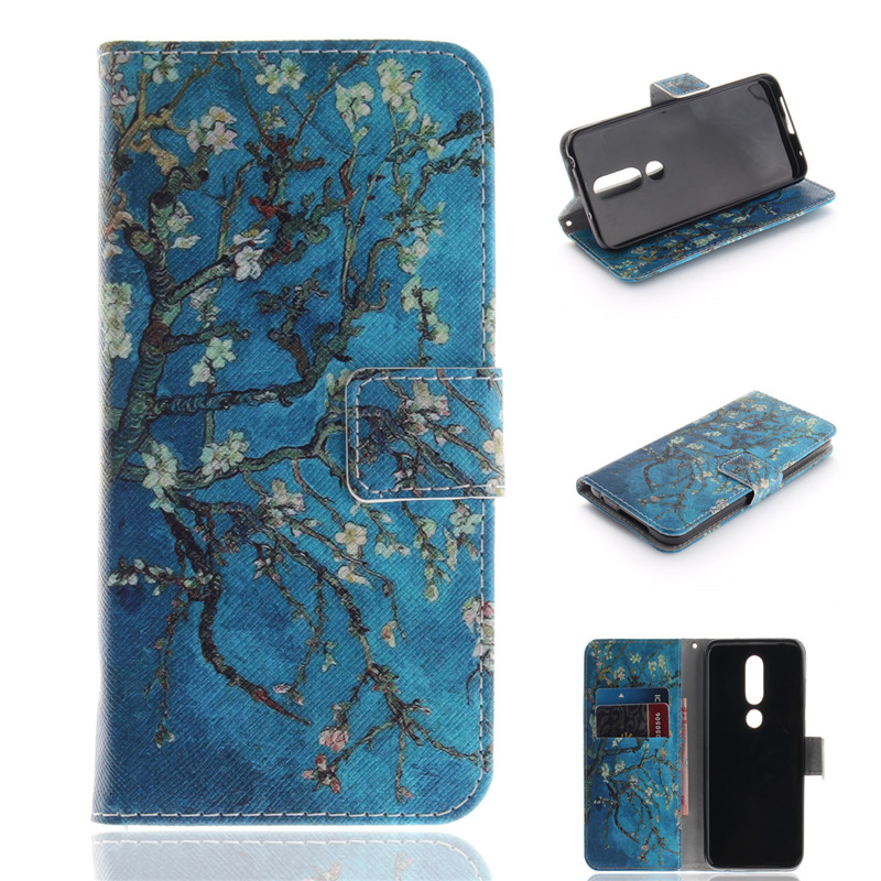 เคส Nokia 6.1 Plus / X6 #เคสฝาพับรูปแบบกระเป๋าสตางค์หนัง PU พิมพ์ลายสวยงามน่ารักๆ