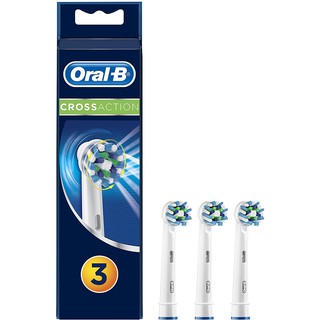 Oral-B® Cross Action® Replacement Brush Heads Refill White EB50-3, EB50-4 สีขาว 3 ชิ้น/แพ็ค, สีขาว 4 ชิ้น/แพ็ค หัวแปรงสีฟันไฟฟ้า สีขาว