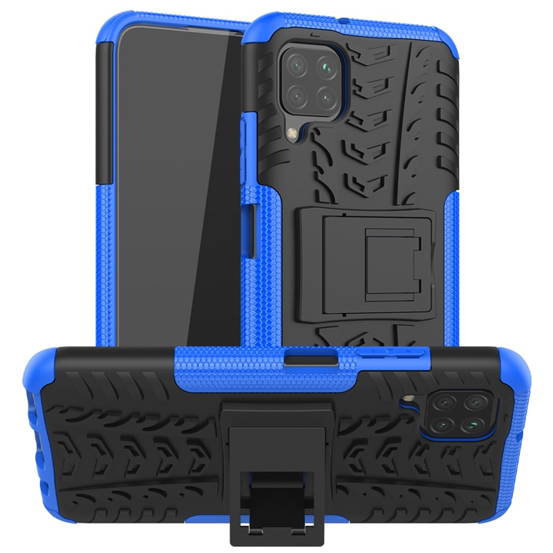 เคส Samsung Galaxy A42 5G #เคสฝาหลังกันลื่น Cool Tyre Pattern Kickstand (PC + TPU)