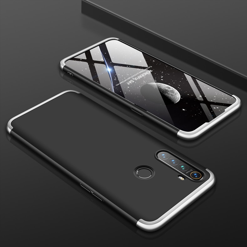 เคส realme 5i #เคสฝาหลังพลาสติกแข็ง Detachable All-wrapped Matte แยกชิ้นได้