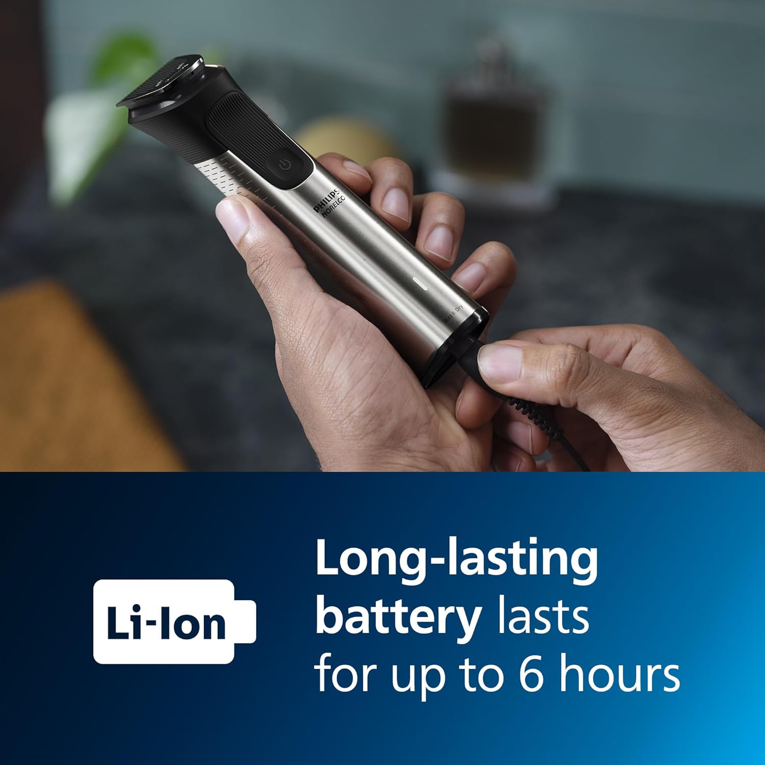 Philips® Norelco MultiGroom 9000 Trimmer for Beard, Head, Body, and Face Model MG9520/50 เครื่องตัดแต่งหนวดและเส้นผม