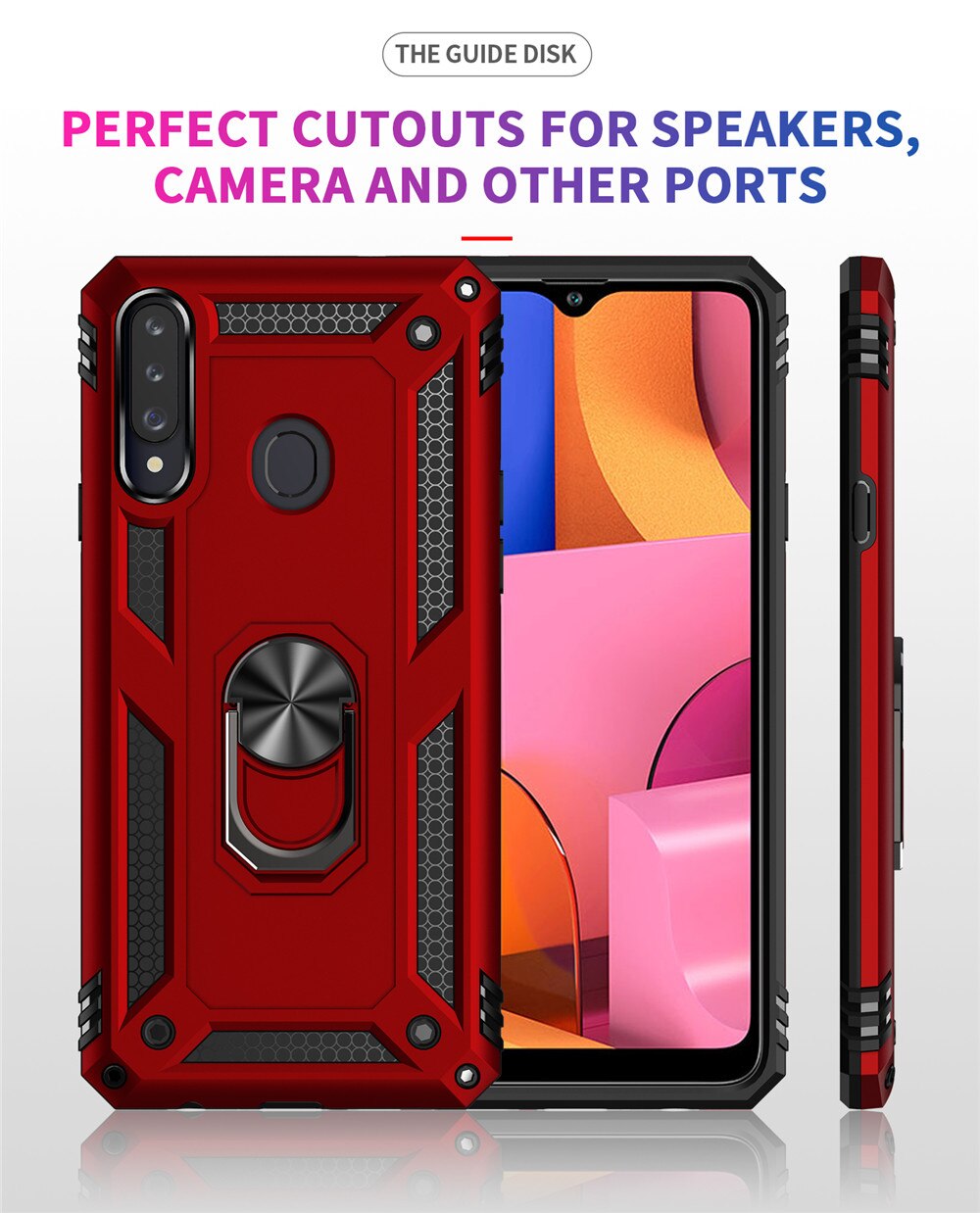 เคส Samsung galaxy A20s #เคสฝาหลัง Hybrid TPU+PC มีแหวนสวมนิ้ว