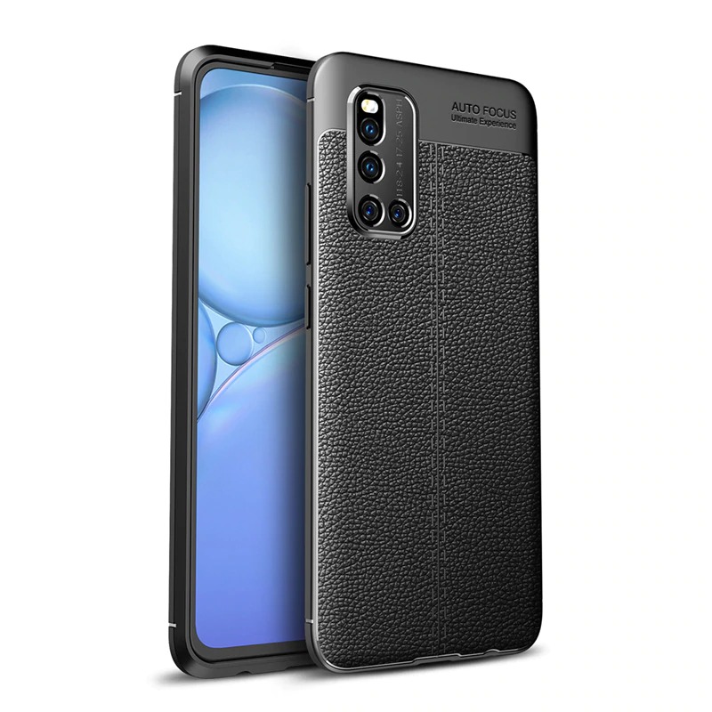 Case Vivo V19 #เคสฝาหลัง TPU ผิวลิ้นจี่ช่วยป้องกันลายนิ้วมือและกันลื่นได้ดี