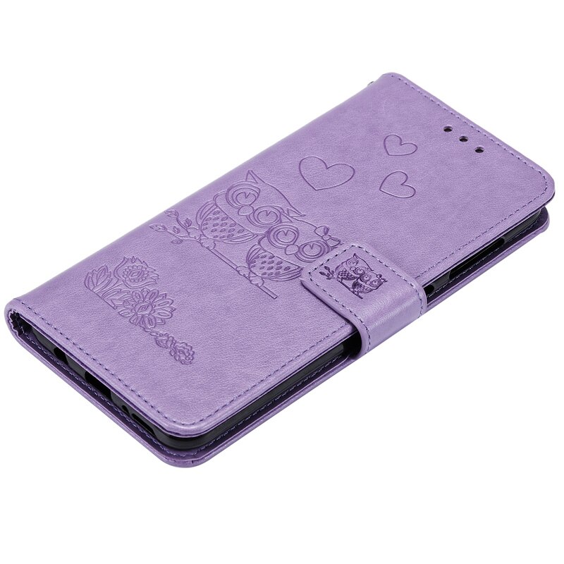 Case Samsung Galaxy A50 / A50s / A30s #เคสฝาพับหนัง PU ลายนกฮูกดอกไม้ Imprinted Flower Owl Leather Wallet