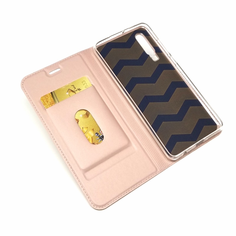 เคส Huawei P30 #เคสฝาพับหนัง PU Magnetic Adsorption Stand Leather Card Holder