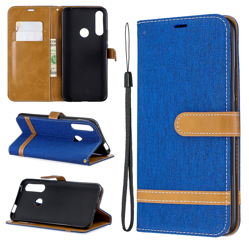 Case Huawei Y9 Prime 2019 #เคสฝาพับหนัง PU พร้อมสายคล้องมือ สีสันสดใส