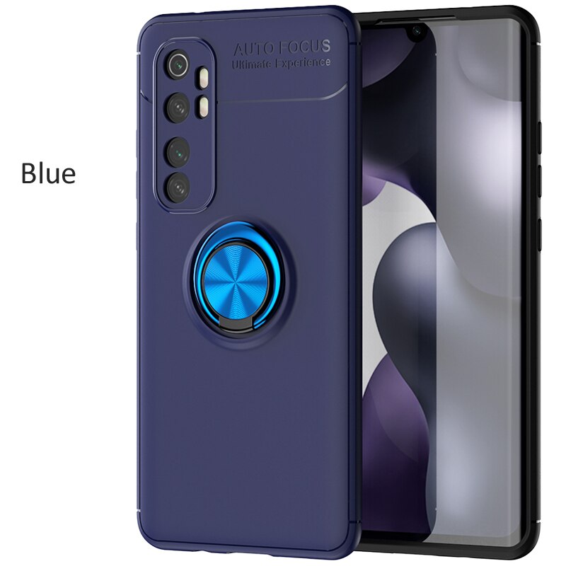 Case Xiaomi Mi Note 10 Lite #เคสฝาหลัง TPU Finger Ring Kickstand (แผ่นโลหะแบบ Built-in)