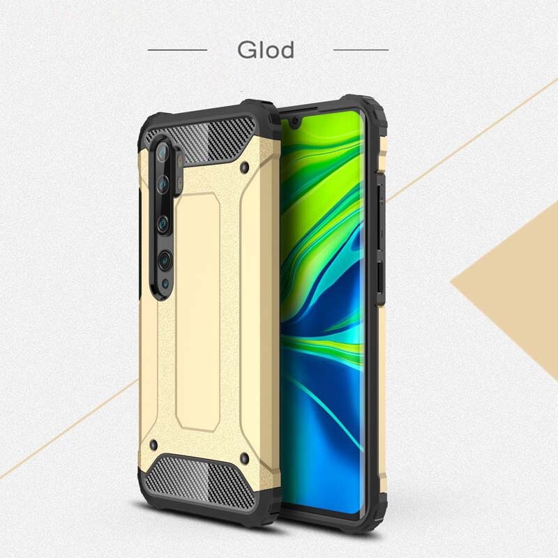 Case Xiaomi Mi Note 10 Pro #เคสฝาหลังเกราะป้องกัน ไฮบริด พลาสติก+TPU Heavy Duty Rugged Hybrid