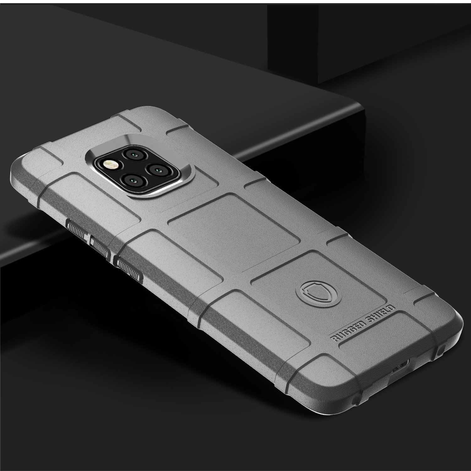 เคส Huawei Mate 20 Pro #เคสฝาหลัง Rugged Shield Series Soft Silicone Shock Absorption Matte กันกระแทก