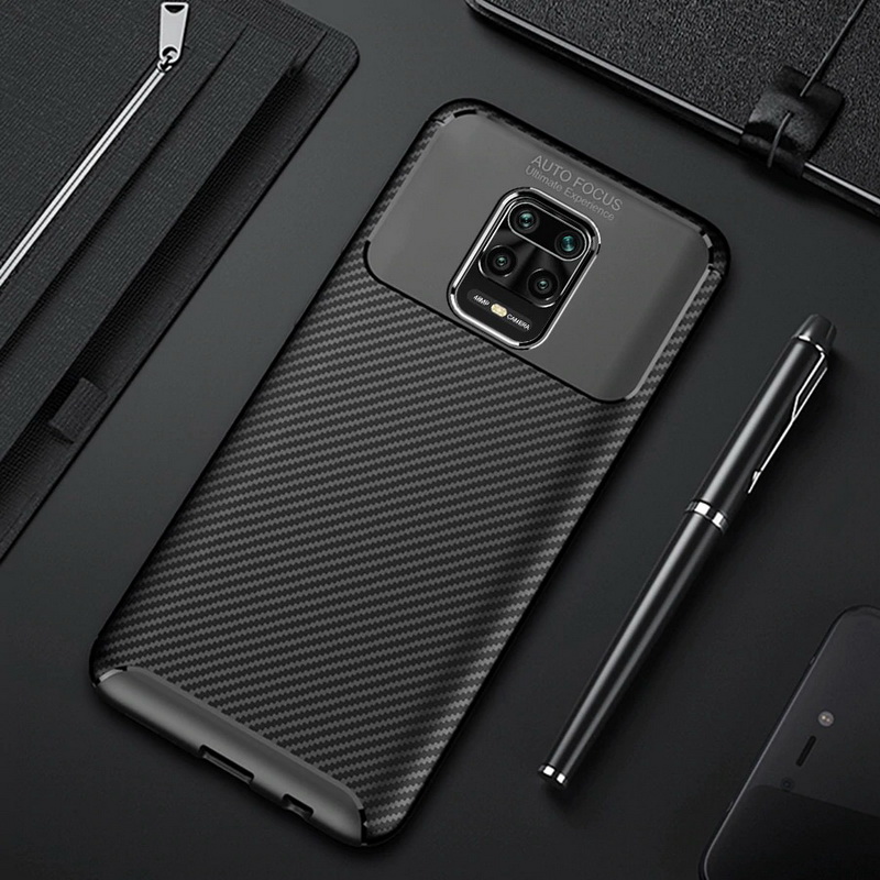 เคส Redmi Note 9 Pro/Redmi Note 9S #เคสฝาหลังนิ่ม Carbon Fiber Anti-drop TPU Protection