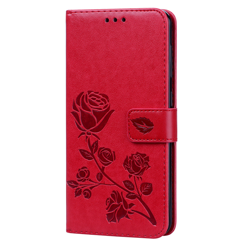 Case Huawei P40 #เคสฝาพับหนัง PU ลายดอกกุหลาบแบบกระเป๋าสตางค์ HAT PRINCE Imprinted Rose Leather