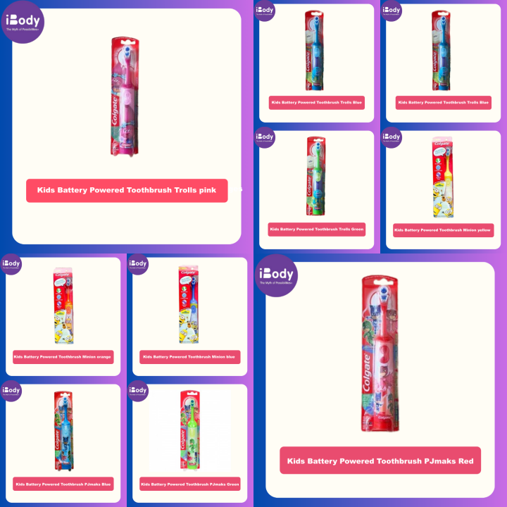 Colgate® Kids Battery Powered Toothbrush Extra Soft Bristles แปรงสีฟันแบตเตอรี่ คอลเกต สำหรับเด็ก