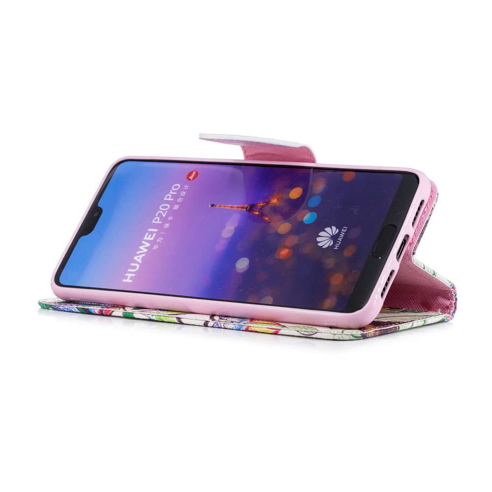 เคส Huawei P20 Pro #เคสฝาพับแบบกระเป๋าสตางค์หนัง PU พิมพ์ลายสวยๆ Pattern Printing Leather Wallet