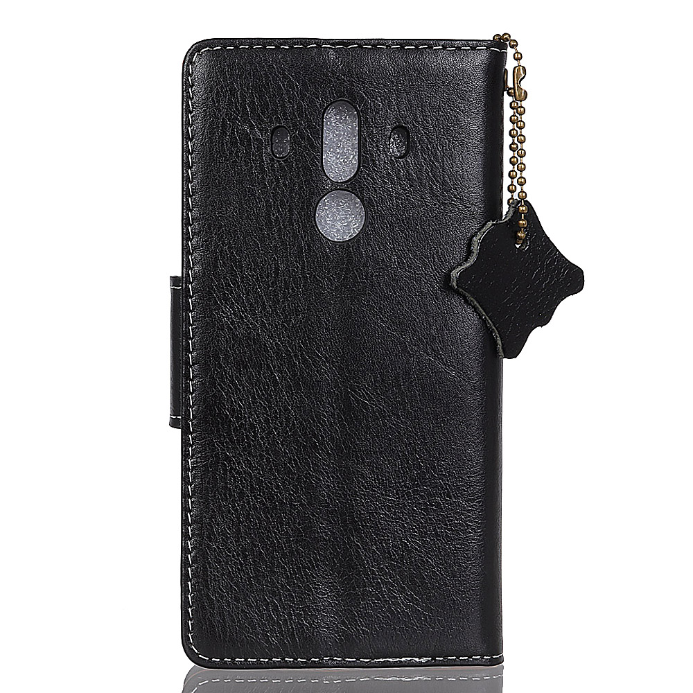 เคส Huawei Mate 10 Pro #เคสสไตล์กระเป๋าสตางค์หนังแท้ Crazy Horse Genuine Leather Wallet