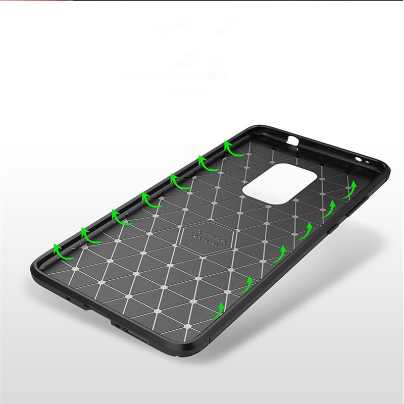 Case Huawei Mate 20 X #เคสฝาหลังนิ่ม Carbon Fiber Anti-drop TPU Protection