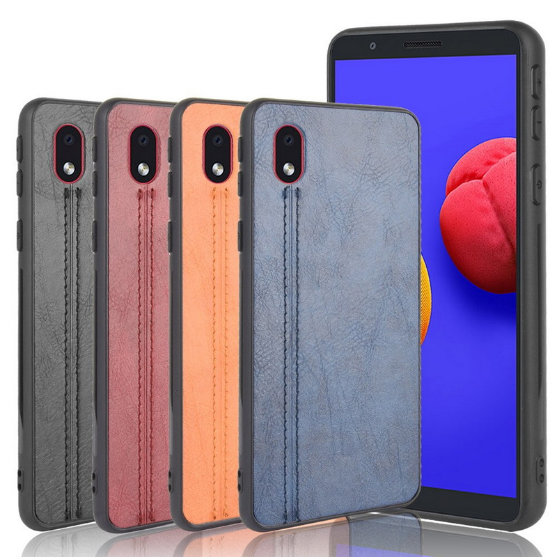 Case Samsung Galaxy A01 Core #เคสฝาหลังเคลือบหนัง PU