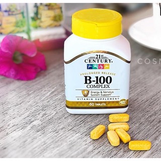 21st Century® B-50, B-100 Complex, Prolonged Release 60 Tablets วิตามินบีรวม