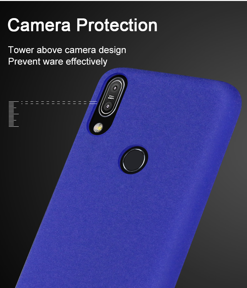 เคส Asus Zenfone Max Pro (M1) #เคสฝาหลัง IMAK Kickstand Matte Skin ขาตั้งแหวน + ฟิล์มกันรอยหน้าจอ