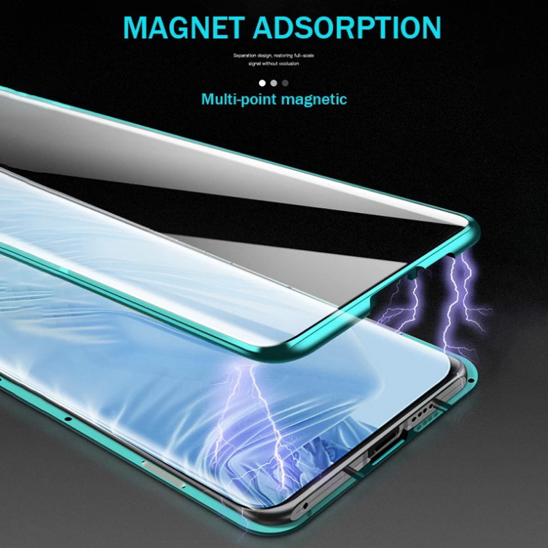 เคส Xiaomi Mi 11 #เคสฝาครอบกระจกขอบโลหะดูดซับแม่เหล็กหน้าหลัง Fully Protection Magnetic Adsorption Glass Metal Phone Protective