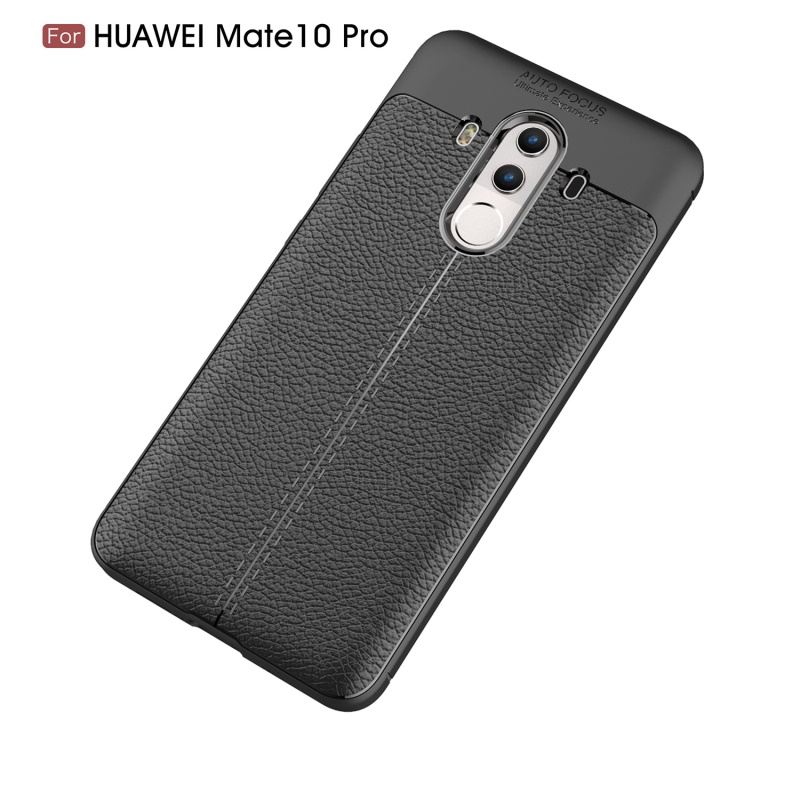 Case Huawei Mate 10 Pro 6นิ้ว #เคสฝาหลังหนังPU ผิวลิ้นจี่ช่วยป้องกันลายนิ้วมือและกันลื่นได้ดีสีสันสวยงาม
