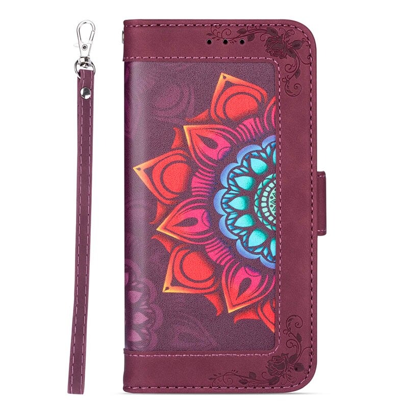 Case Samsung Galaxy A51 #เคสฝาพับหนัง PU แบบกระเป๋าสตางค์พิมพ์ลาย