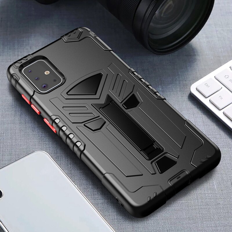 เคส Samsung Galaxy A51 #เคสฝาหลัง PC + TPU แบบไฮบริดมีขาตั้งในตัว