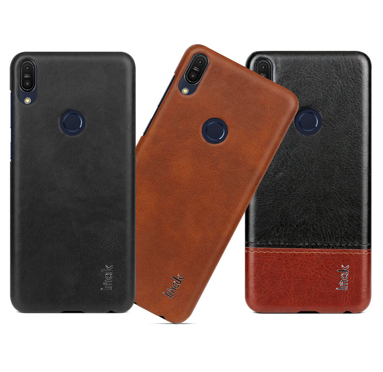 เคส Asus Zenfone Max Pro (M1) ZB601KL #เคสฝาหลังพลาสติกเคลือบหนัง PU IMAK Ruiyi Series