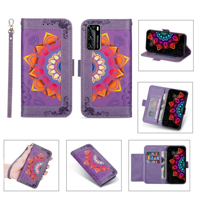 Case Huawei P40 Pro #เคสฝาพับหนัง PU แบบกระเป๋าสตางค์พิมพ์ลาย