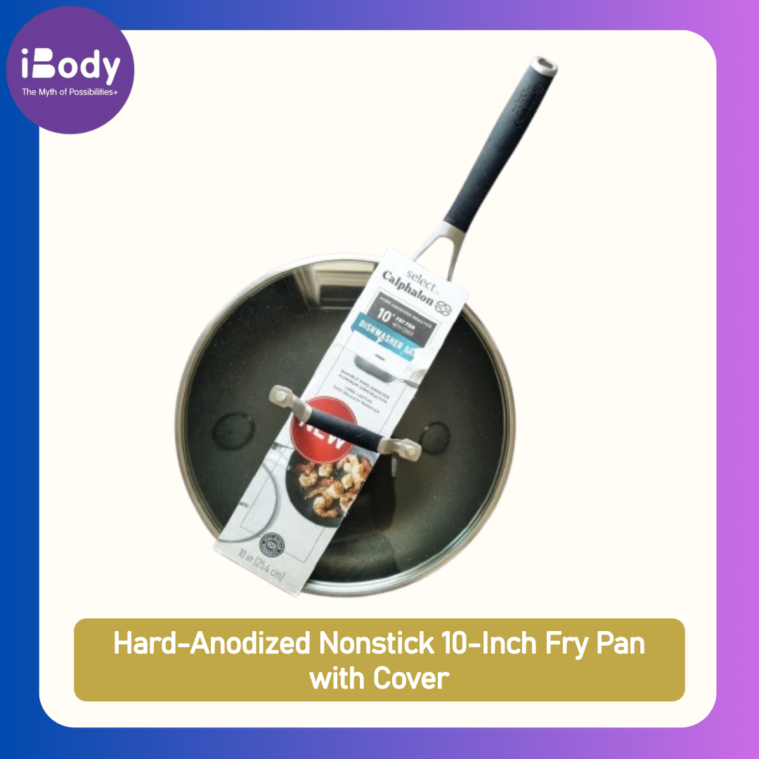 (Calphalon) Hard-Anodized Nonstick 10-Inch Fry Pan with Cover คาลฟาลอน กระทะ 10 นิ้ว กระทะเคลือบพร้อมฝาปิด