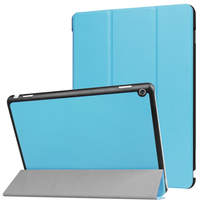 Case Huawei MediaPad M3 Lite 10 10.1นิ้ว #เคสฝาพับหนัง PU แบบสามพับสีสันสวยงามทันสมัย