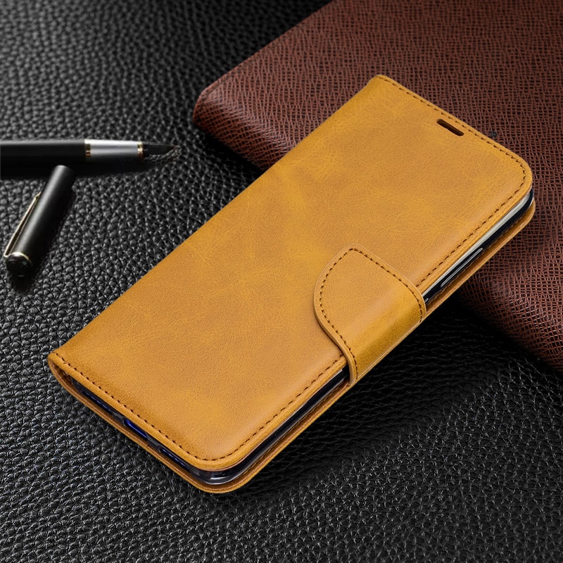 เคส Huawei Y9 Prime 2019 #เคสฝาพับหนัง PU สไตล์กระเป๋าสตางค์ Matte PU Leather Wallet