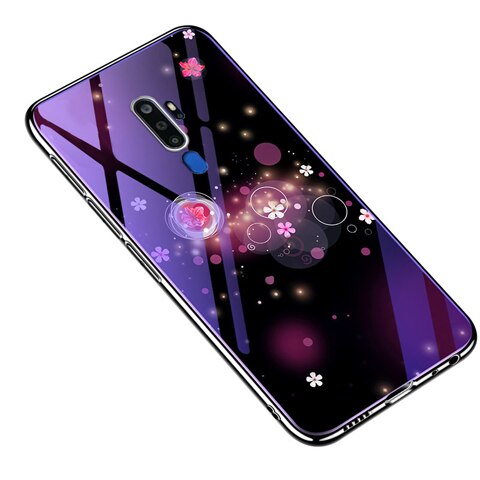 เคส OPPO A9 (2020) / OPPO A5 (2020) #เคสฝาหลังไฮบริดขอบเงา Electroplated TPU Soft Frame + Blue-ray Tempered Glass + PC