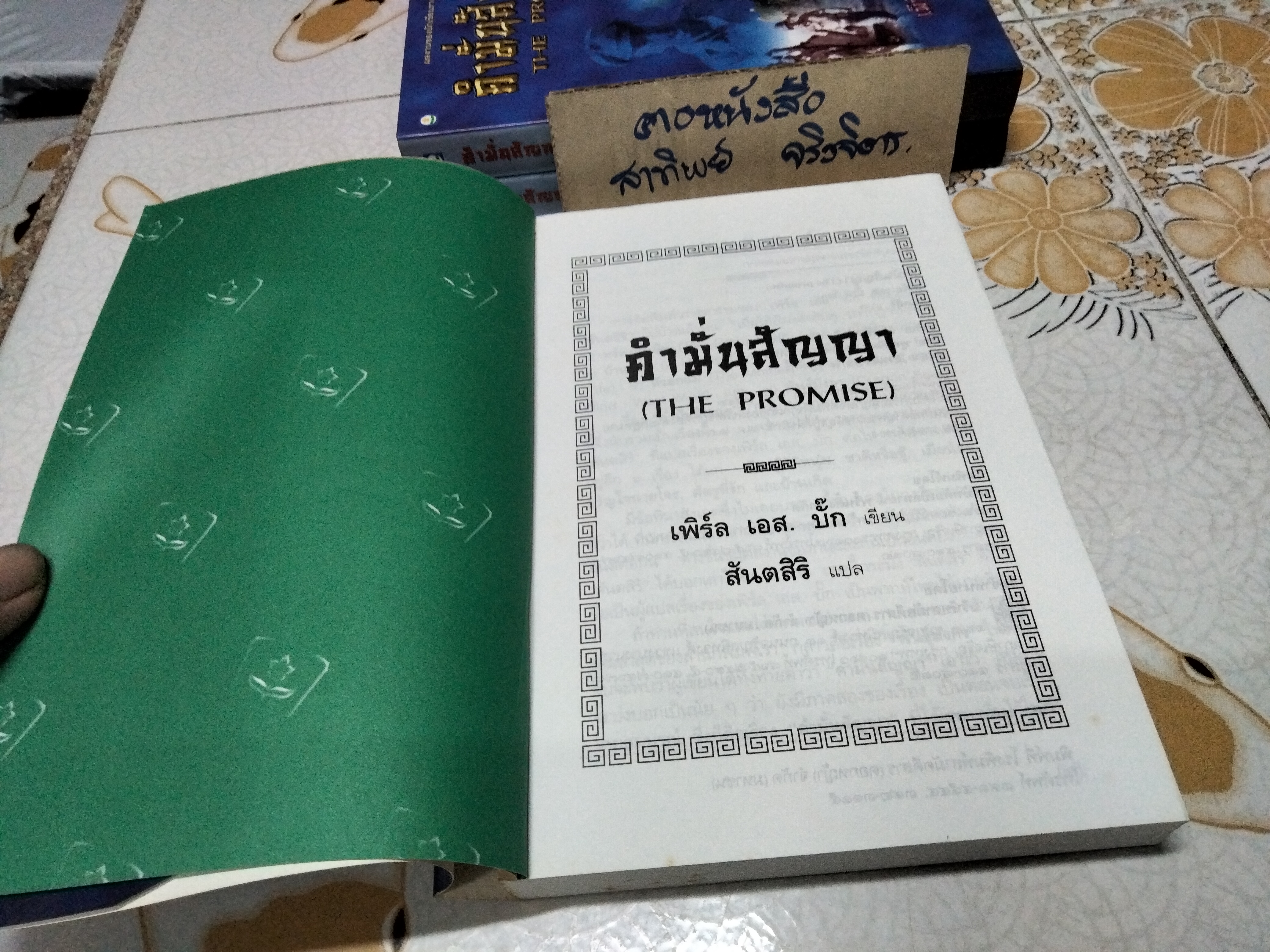 คำมั่นสัญญา (THE PROMISE) ผลงานเขียนอง "เพิร์ล เอส บั๊ก" (นักเขียนรางวัลโนเบล) : สันตสิริ แปล