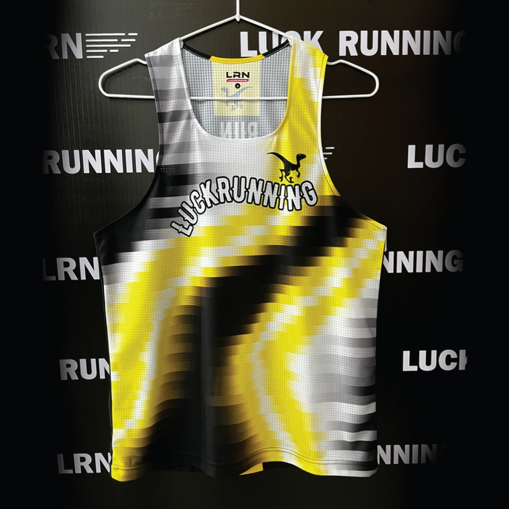 เสื้อวิ่งพิมพ์ลาย LRN เนื้อผ้า Micro square สำหรับวิ่งมาราธอน (MS27)