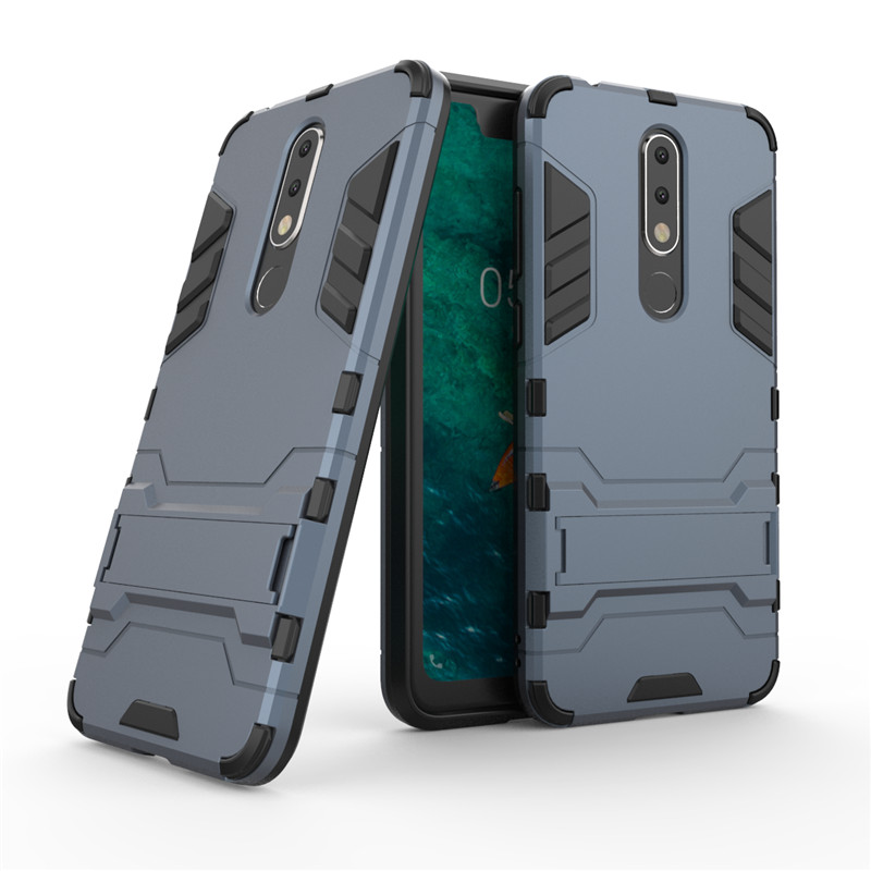 Case Nokia 5.1 Plus / X5 #เคสฝาหลังพลาสติกแข็ง ไฮบริด Cool Guard Plastic + TPU Hybrid Phone
