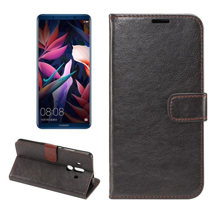 เคส Huawei Mate 10 Pro #เคสฝาพับหนัง PU ผิวหนังม้า Crazy Horse Wallet Leather Cover