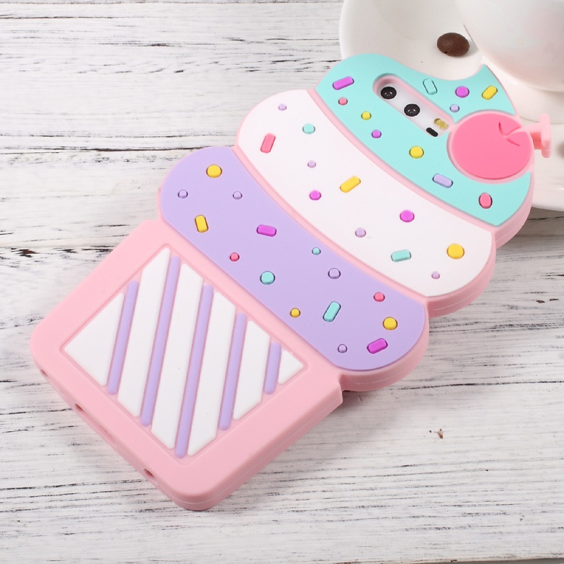 Case Huawei P10 Plus เคสซิลิโคนโทรศัพท์คริสตัลไซต์ 3D Cherry Ice Cream Silicone Protective