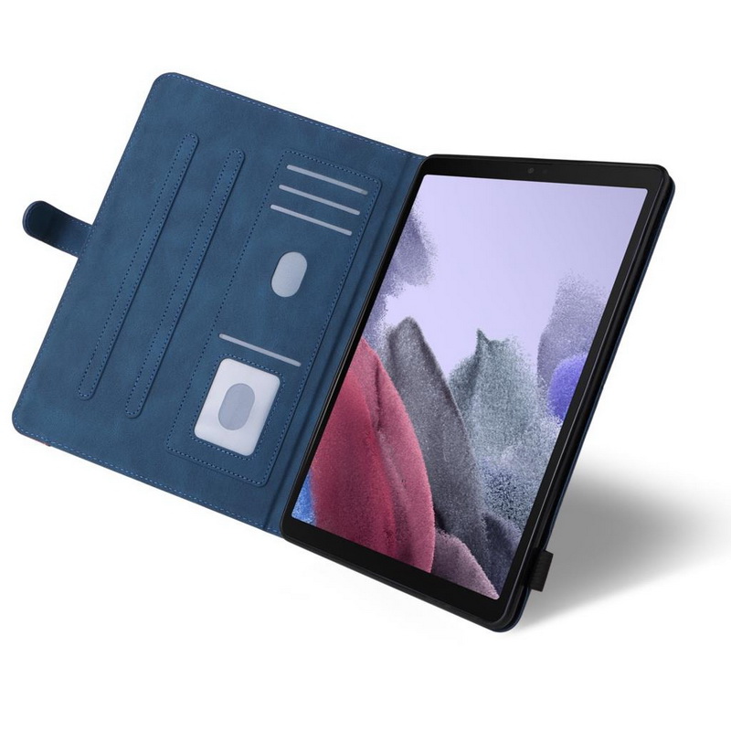 เคส Samsung Galaxy Tab A7 Lite 8.7" (T220,T225) #เคสฝาพับหนัง PU มีช่องใส่บัตร Dual-Color Splicing PU Leather Tablet Shell Case