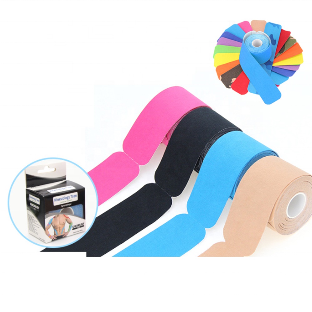 เทปบำบัด เทปติดกล้ามเนื้อ ขนาด 5cm ยาว 5m Muscle sports tape (P04)