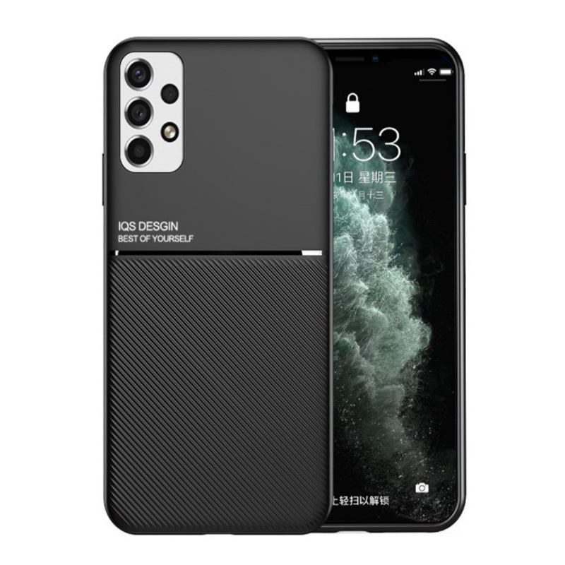 เคส Samsung Galaxy A53 5G #เคสแบบฝาหลัง TPU เคลือบหนัง PU สไตล์ธุรกิจที่เรียบง่ายมีแผ่นเหล็กในตัว Minimalist Business Style Leather Coated TPU Built-in metal magnetic plate