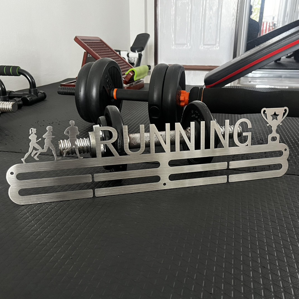 ที่แขวนเหรียญวิ่งมาราธอนสแตนเลส Stainless Steel แขวนเหรียญ เหรียญทอง นักวิ่ง มาราธอน (U04)