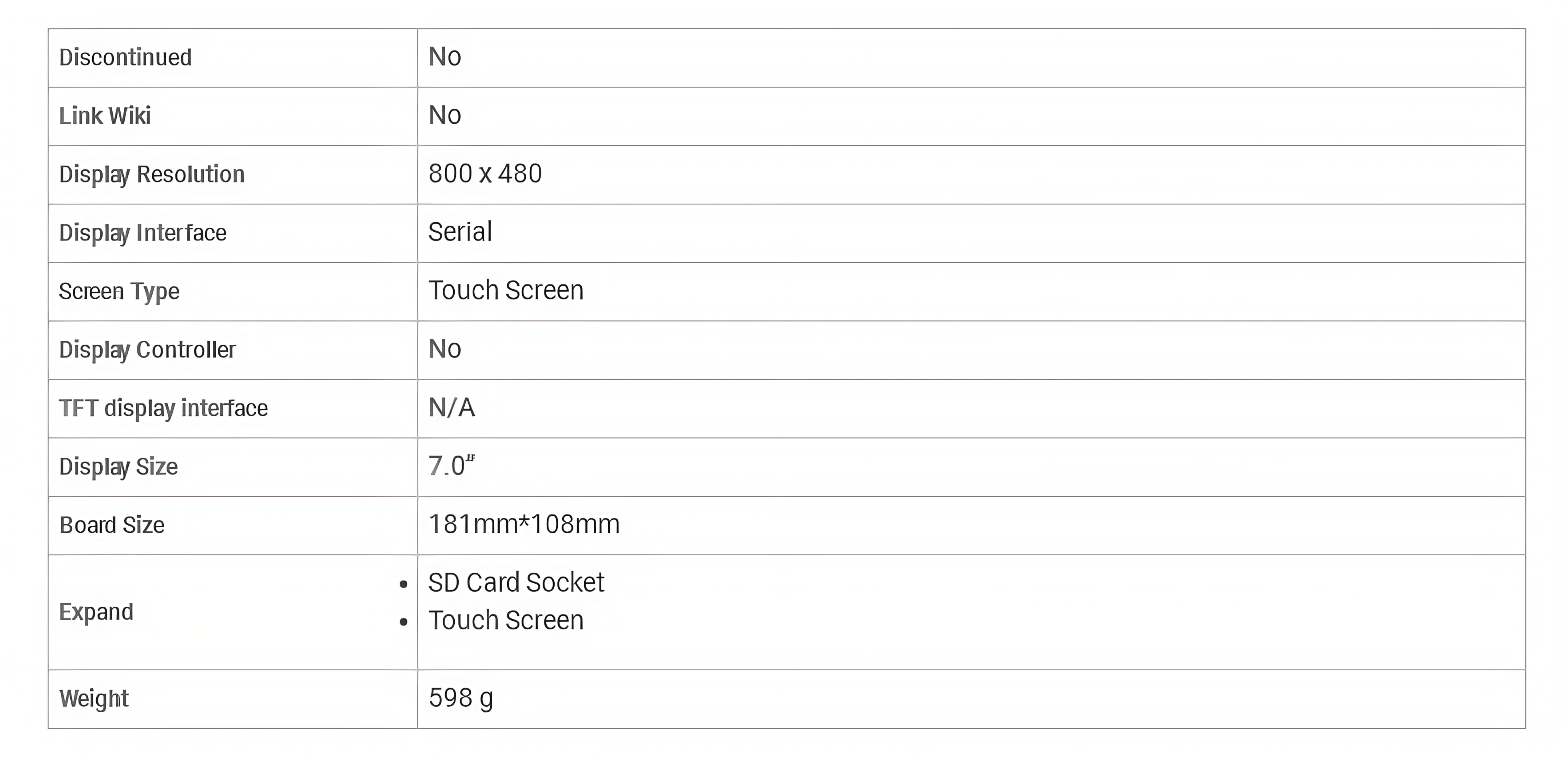 Nextion NX8048K070-011C NX8048K070-011R