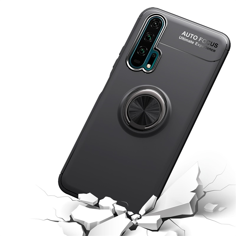 Case Huawei Nova 6 #เคสฝาหลัง TPU Finger Ring Kickstand (แผ่นโลหะแบบ Built-in)