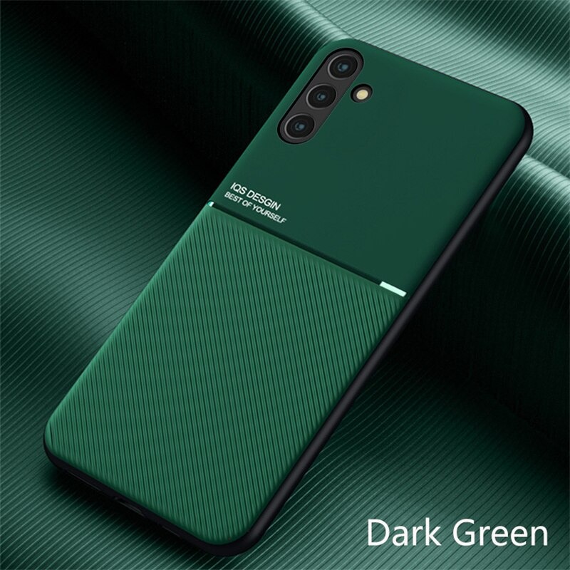 เคส Samsung Galaxy A13 5G #เคสแบบฝาหลัง TPU เคลือบหนัง PU สไตล์ธุรกิจที่เรียบง่ายมีแผ่นเหล็กในตัว Minimalist Business Style Leather Coated TPU Built-in metal magnetic plate