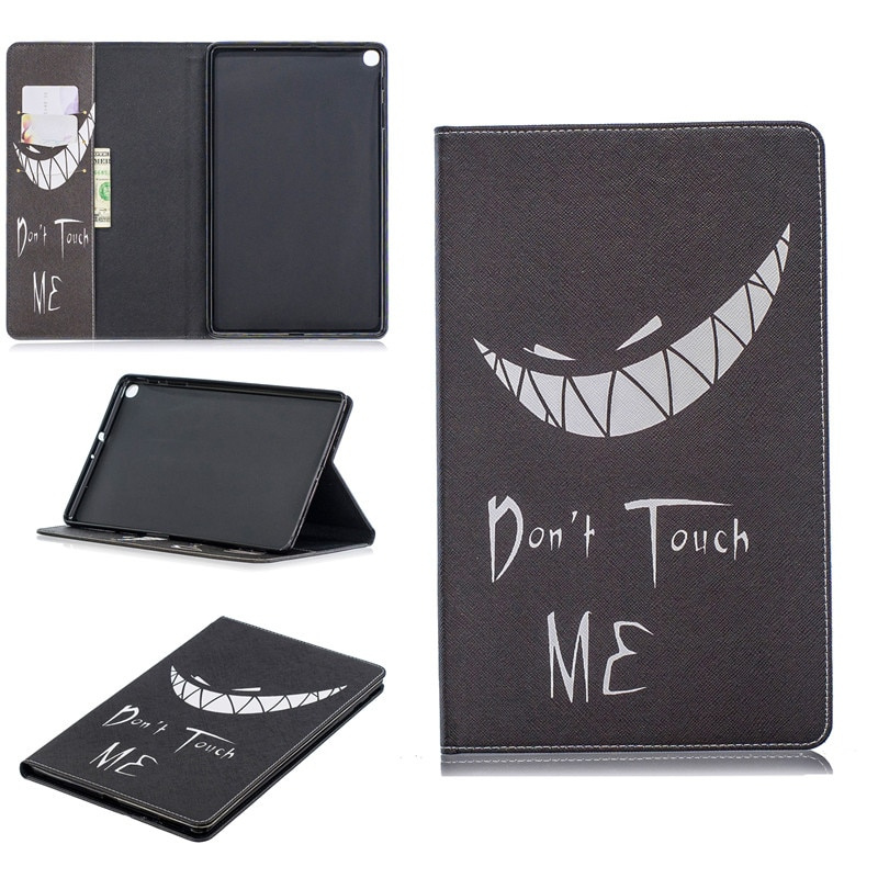 เคส Samsung Galaxy Tab A 10.1 (2019) T510 T515 #เคสฝาพับสไตล์กระเป๋าสตางค์พิมพ์ลายสวยๆ Pattern Printing Magnetic Leather