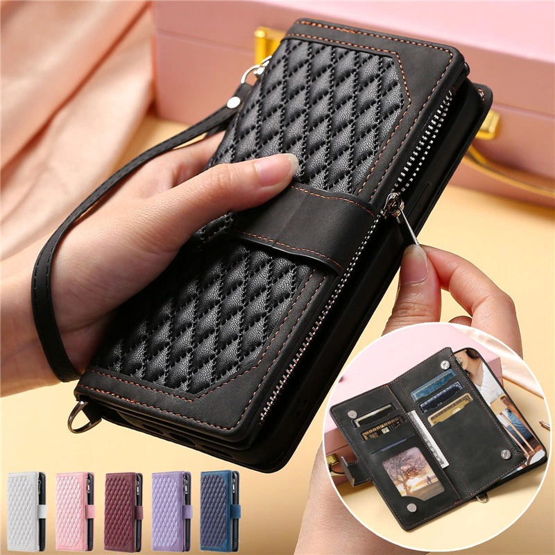 เคส Xiaomi Mi 11 Lite#เคสหนัง PU มีช่องซิปช่องเก็บบัตรหลายช่อง